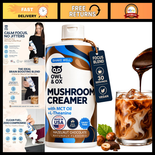 Mushroom coffee creamer with - mushroom,