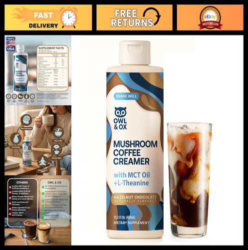 Mushroom coffee creamer with - coffee,